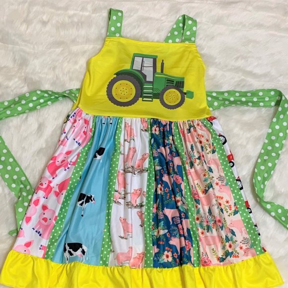 NEW Girl's Boutique Farmer Girl Summer Dress 12/18 Months - Picture 2 of 4